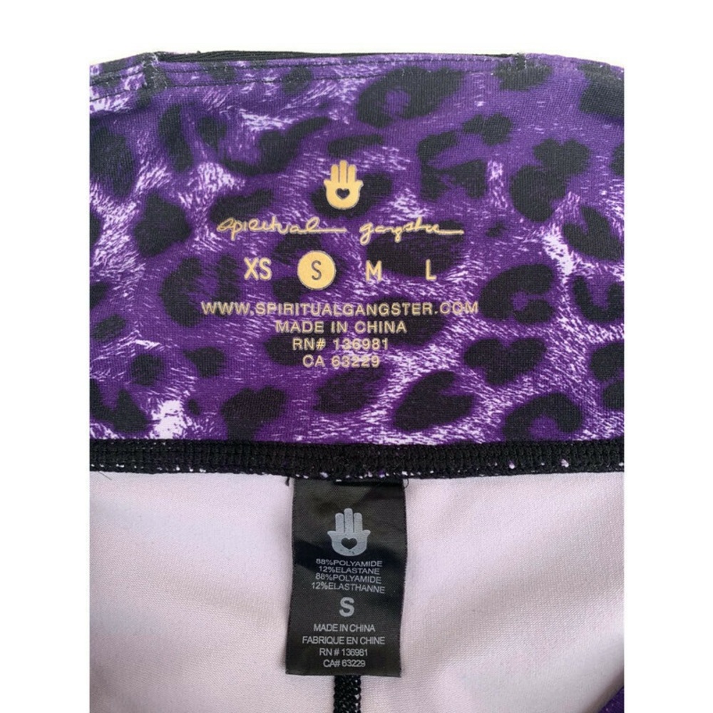 Spiritual Gangster SG High Waist Lavender Essential Purple 7/8 Yoga Leggings - Picture 5 of 5